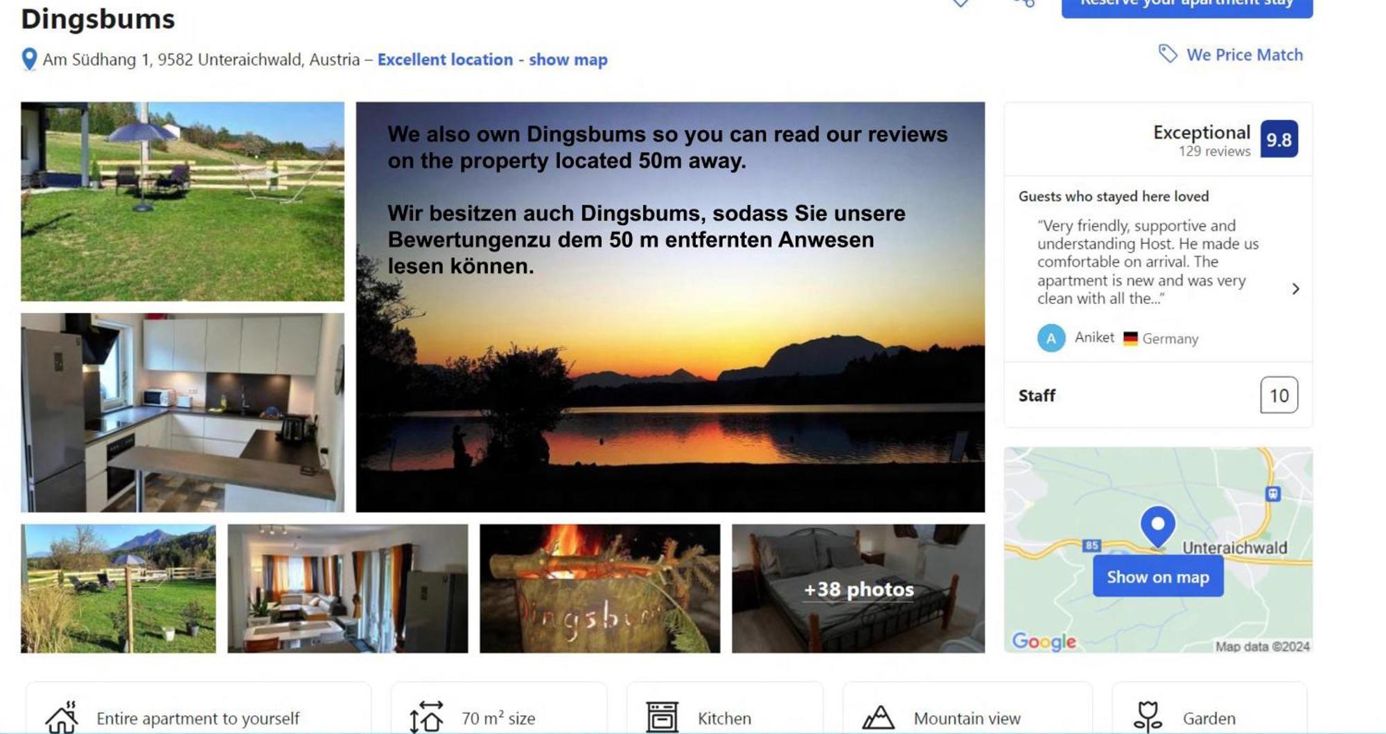 Apartament Ding Ding Unteraichwald Zewnętrze zdjęcie